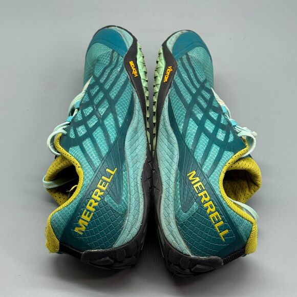 Merrell Glove 4 Women's 9 Green Trail Running Sneakers Lace-Up Low Top Round Toe - Picture 8 of 10